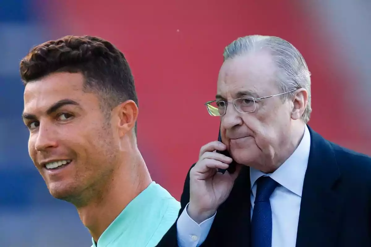 Montaje de Cristiano Ronaldo y Florentino Pérez