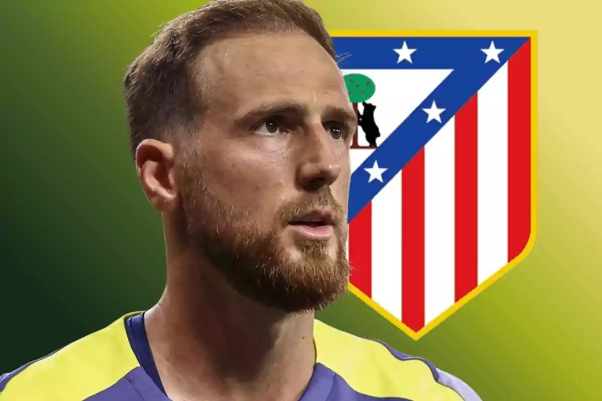 Jan Oblak con el escudo rojiblanco