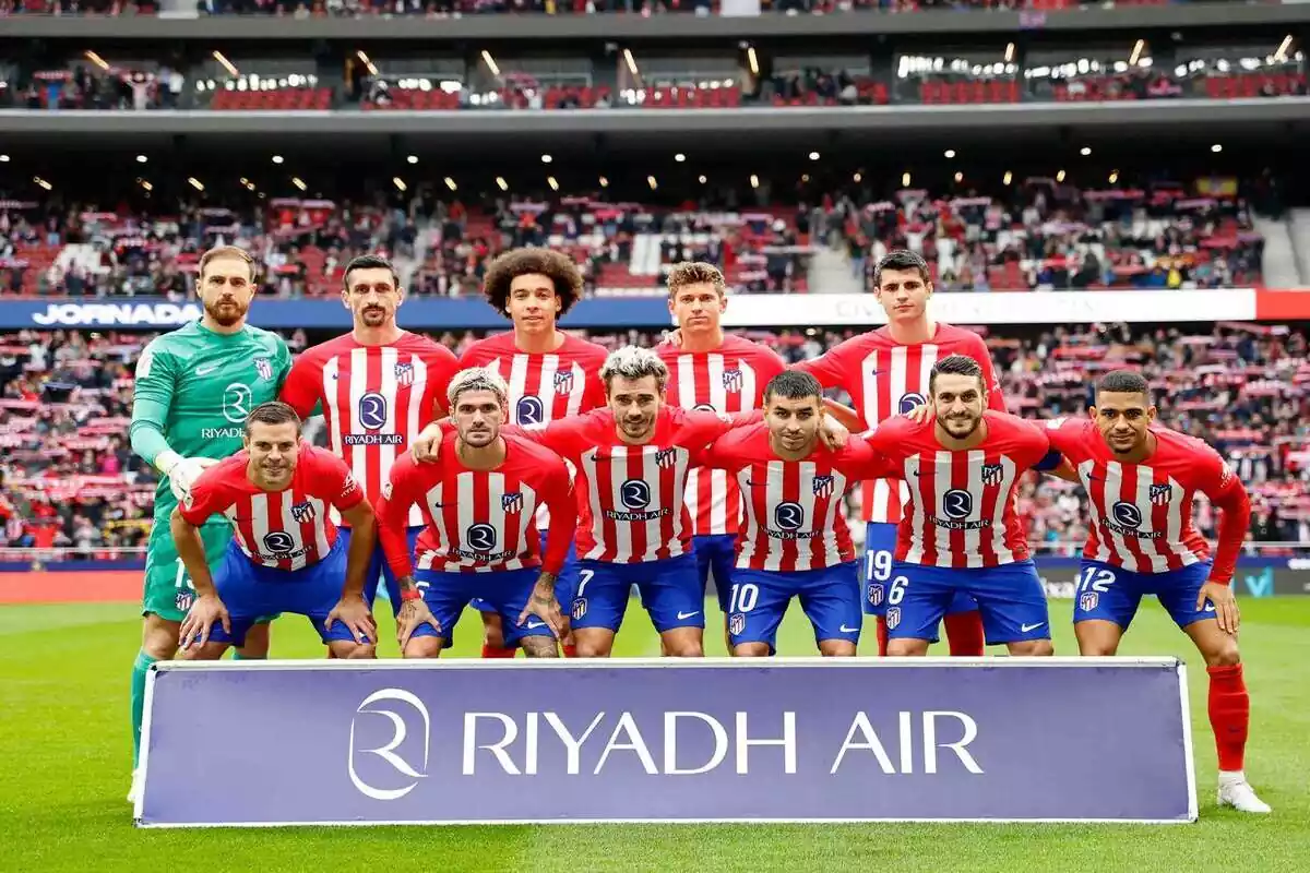 Imagen del Atlético de Madrid en el partido ante el Almería