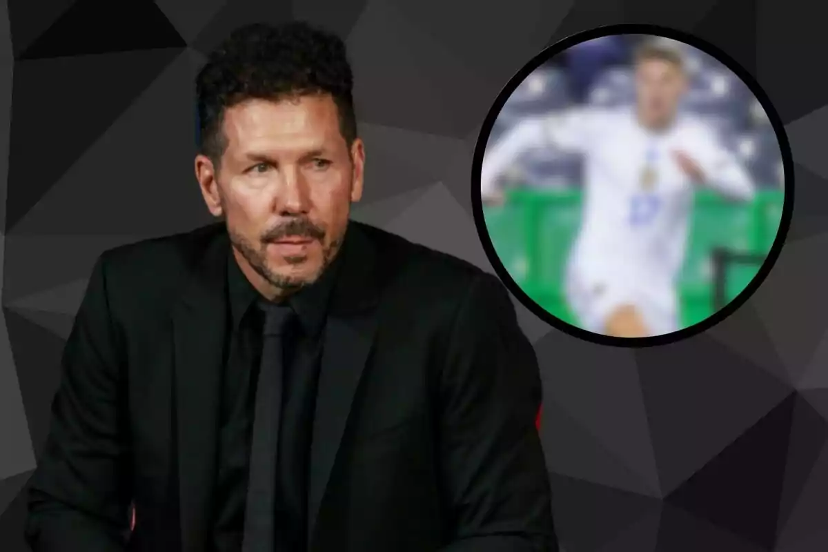 Imagen de Simeone en un montaje con Viktor Gyokeres