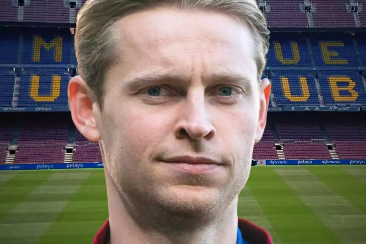 Frenkie de Jong en primer plano con cara de preocupación