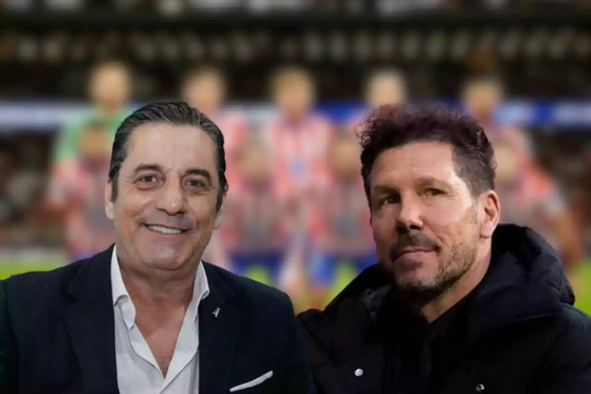 Futre y Simeone con el Atleti de fondo