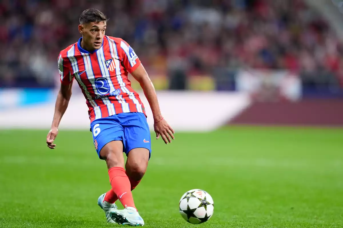 Atletico Madrid football player in action during a match