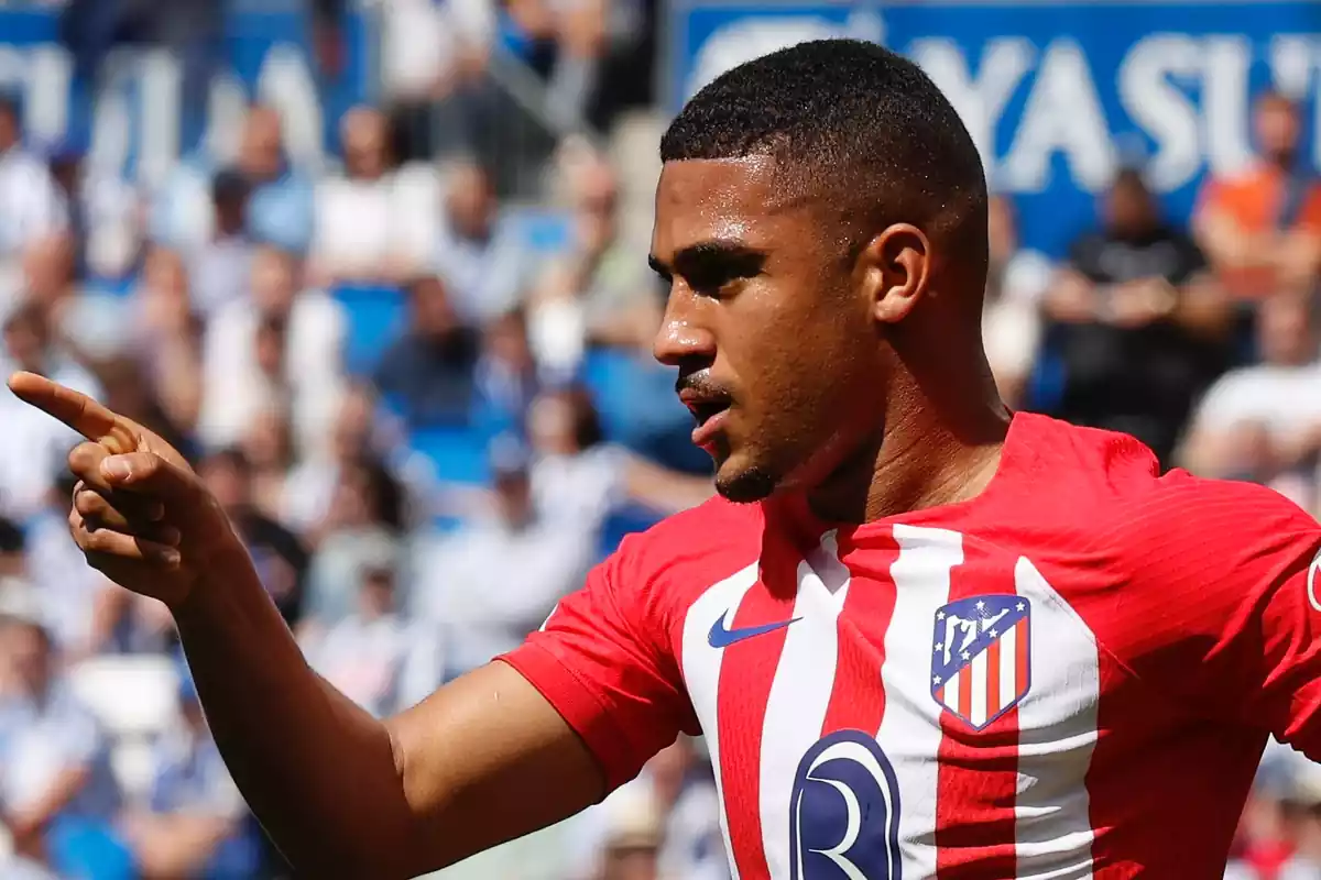 Samuel Lino celebra su gol ante la Real Sociedad