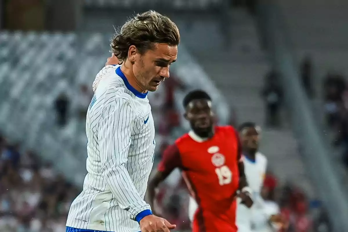 Griezmann en el partido contra Canadá