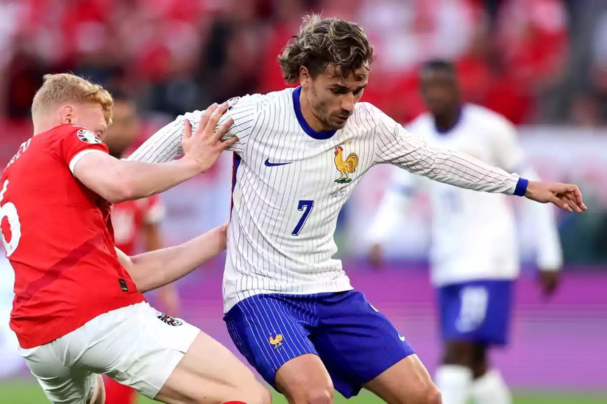 Griezmann en el partido contra Austria