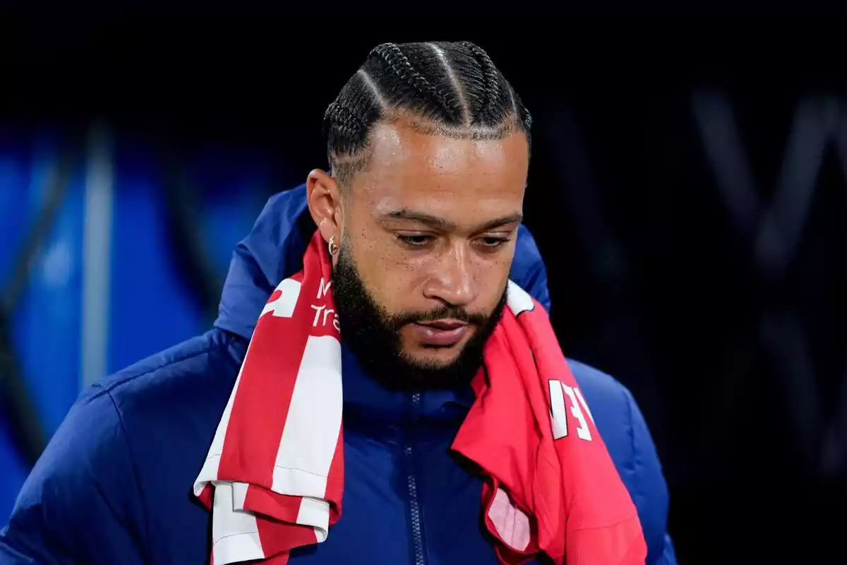 Imagen de Memphis Depay con el Atlético de Madrid