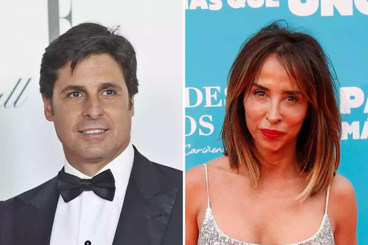 Montaje con Fran Rivera sonriendo con pajarita y María Patiño sonriendo con el pelo corto Montaje con Fran Rivera sonriendo con pajarita y María Patiño sonriendo con el pelo corto