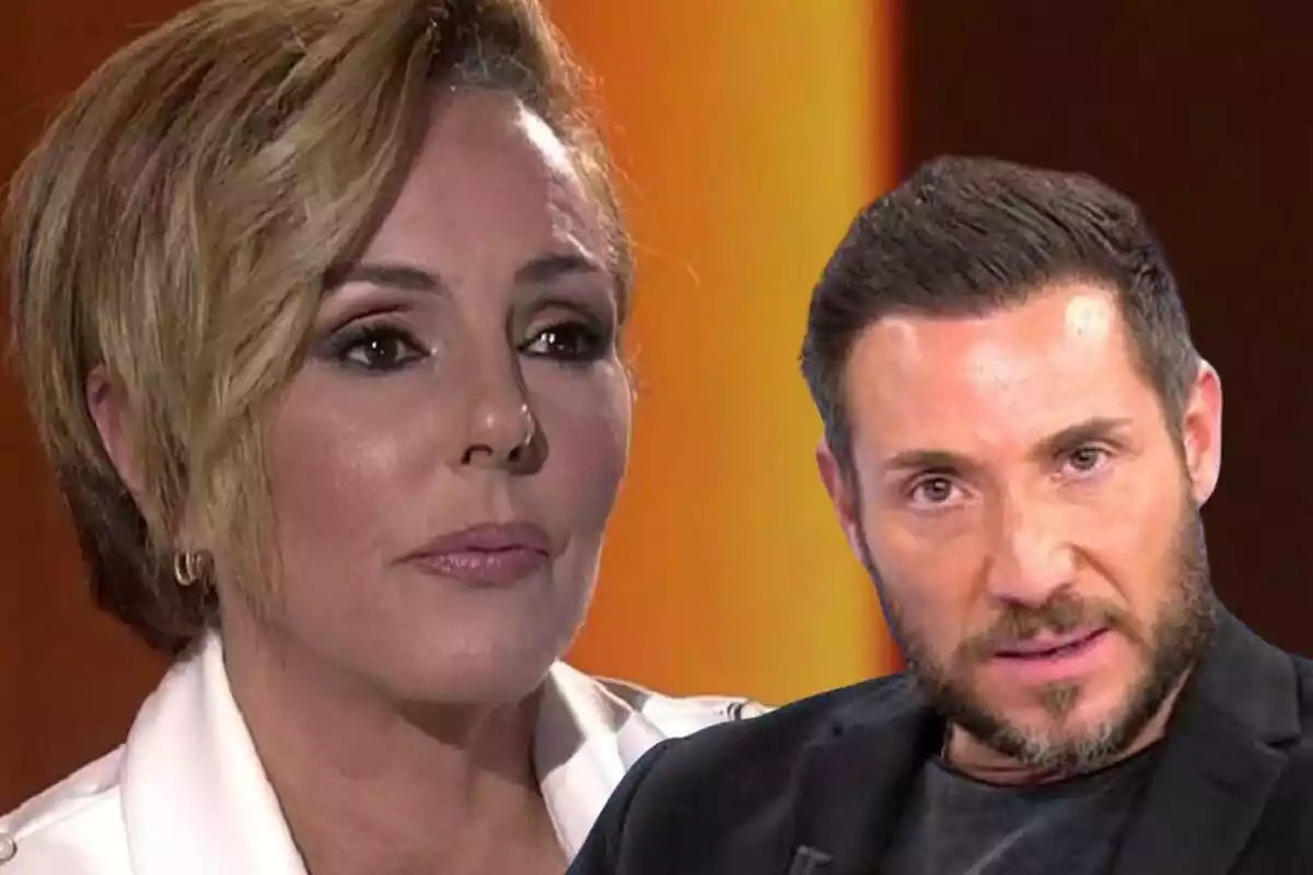 Montaje de primer plano con Rocío Carrasco y Antonio David Flores Montaje de primer plano con Rocío Carrasco y Antonio David Flores