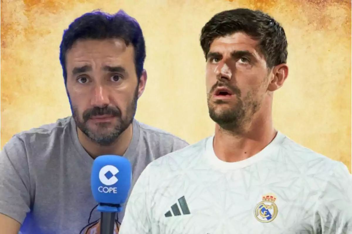 Juanma castaño con Courtois