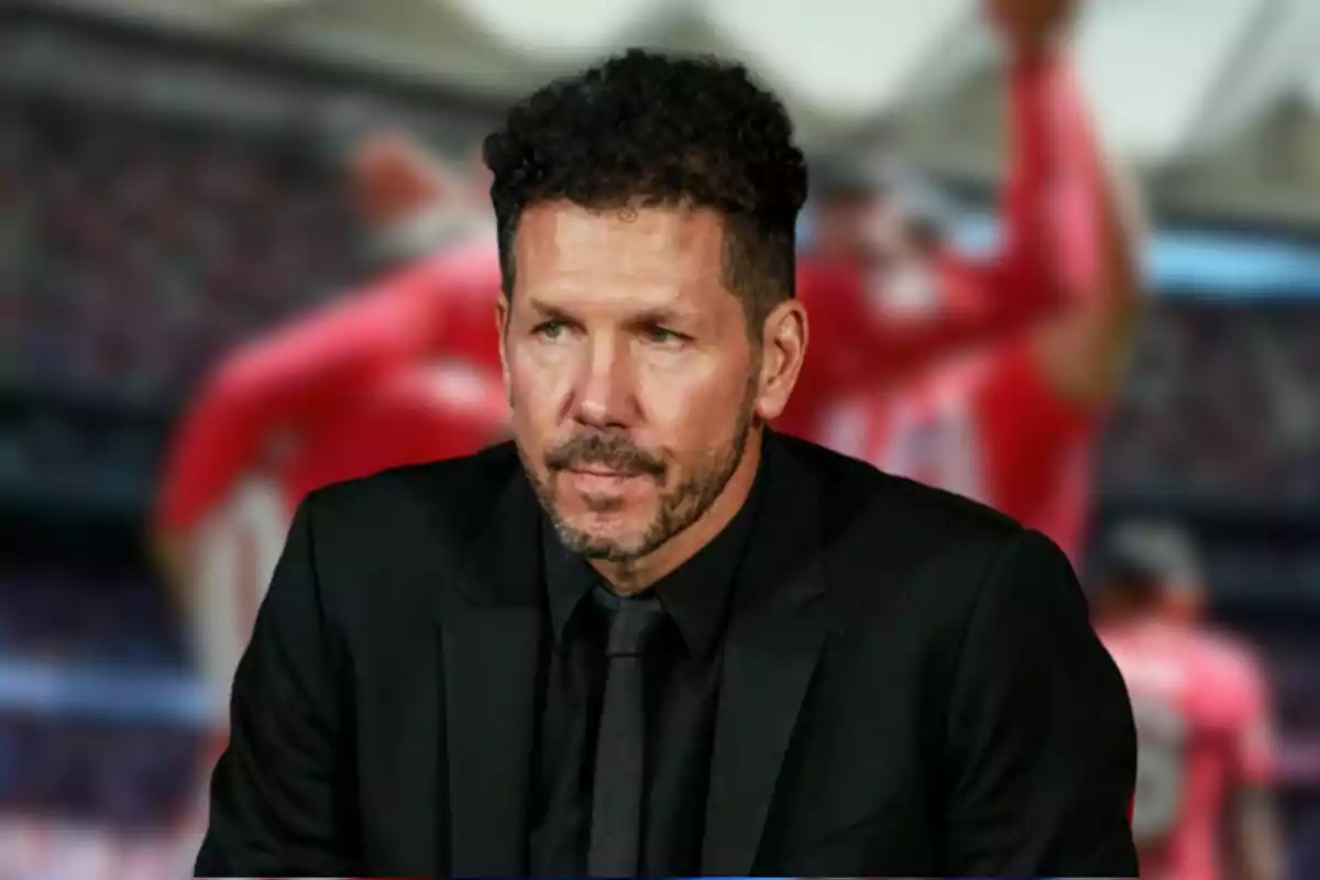 Imagen de Simeone en un montaje con jugadores del Atlético de Madrid