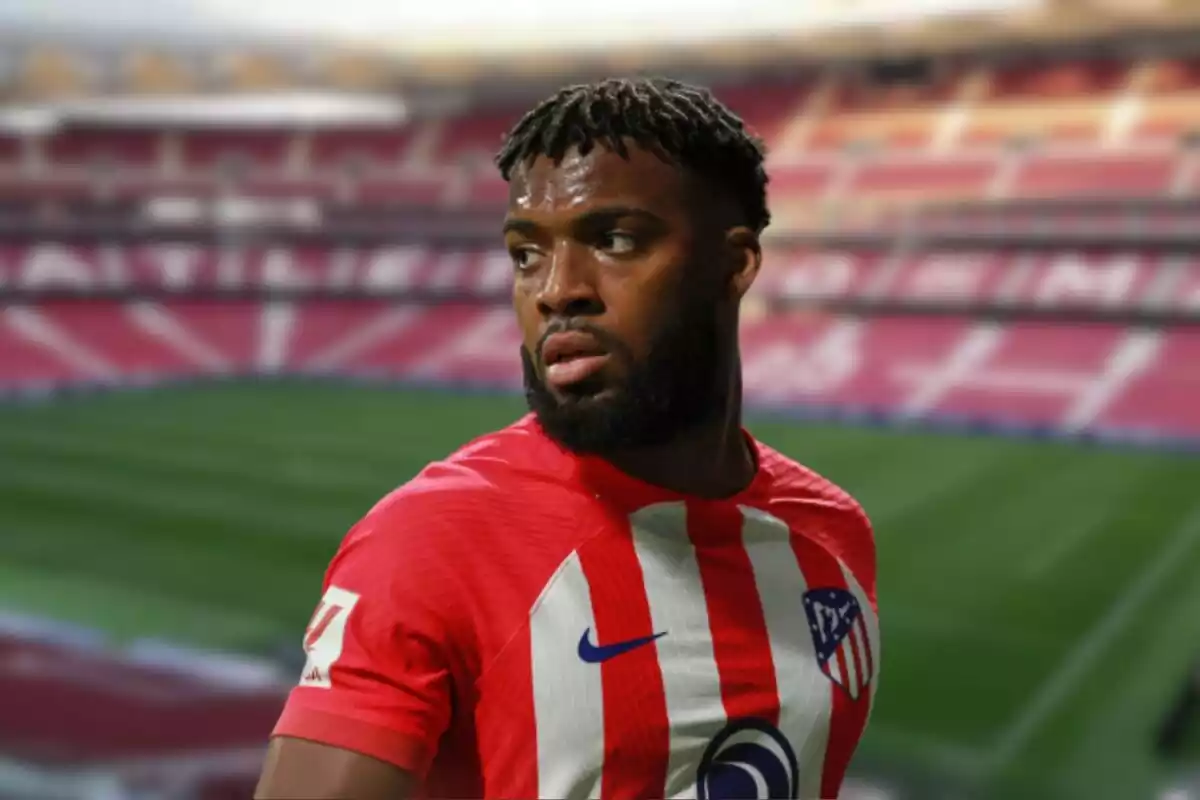 Imagen de Thomas Lemar en un montaje en el Metropolitano