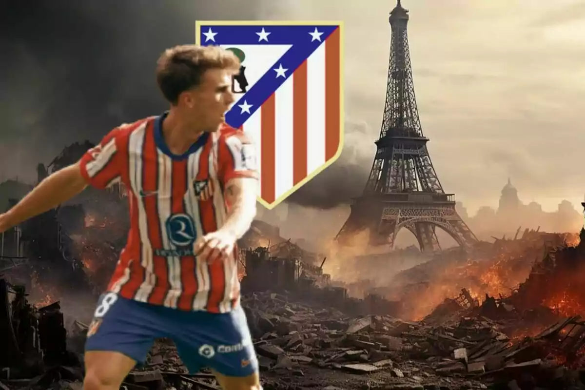 Pablo Barrios se acordó de Francia tras la victoria del Atlético de Madrid